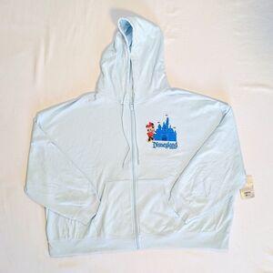 Disneyland Minnie & Friends Zip Up Women's Sweatshirt | Blue | NWT | 1X